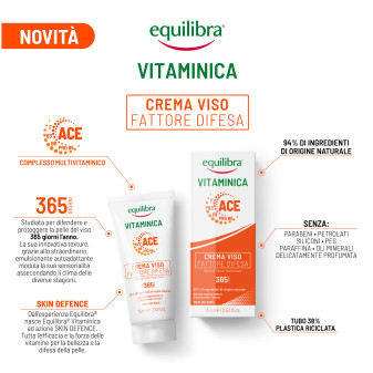 Equilibra Vitaminica ACE Crema Viso Fattore Difesa 365 Giorni da 75 ml