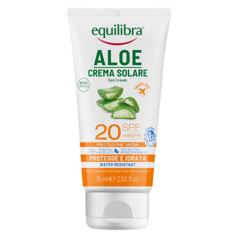 Equilibra Aloe Crema Solare SPF 20 Protezione Media Resistente all'Acqua...