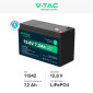 Immagine 2 - V-Tac VT-12.8V7.2AH-L Batteria LiFePO4 12,8V 7,2Ah con Attacchi T2 IP55 - SKU 11942
