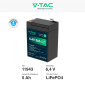 Immagine 2 - V-Tac VT-6.4V5AH-L Batteria LiFePO4 6,4V 5Ah con Attacchi T2 IP55 - SKU 11943