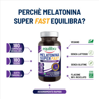 Equilibra Melatonina Super Fast Integratore Alimentare Orosolubile