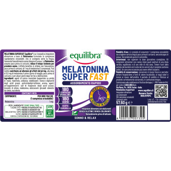 Equilibra Melatonina Super Fast Integratore Alimentare Orosolubile