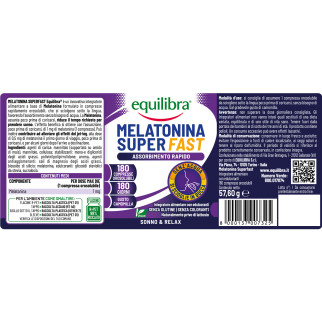 Equilibra Melatonina Super Fast Integratore Alimentare Orosolubile