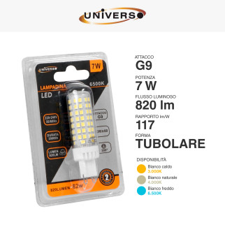 Universo Lampadina LED G9 Tubolare SMD