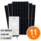 Immagine 1 - V-Tac Kit 4.95kW 11 Pannelli Solari Fotovoltaici 450W IP68 + Inverter Monofase Ibrido 5kW CEI 0-21 - SKU 11553 + 11547