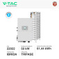 Immagine 2 - V-Tac Kit Fotovoltaico Inverter Trifase Ibrido 50kW IP65 + 12 Accumulatori BMS LiFePO4 614,1V 100Ah 61,44kW CEI-016 - SKU 22022