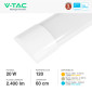 Immagine 5 - V-Tac Pro VT-8-20 Tubo LED Prismatico Plafoniera 20W Chip Samsung Lampadina 60cm - SKU 20347 / 20348 / 20349