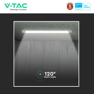 Tubo LED Prismatico Plafoniera 20W 60cm VT-8-20 V-Tac Pro