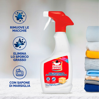 Smacchia e Sgrassa Pre-Trattante Spray Omino Bianco 500ml