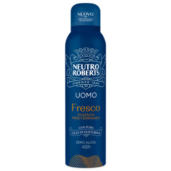 Neutro Roberts Deodorante Spray Fresco 48H Essenza Mediterranea Uomo con Olio...