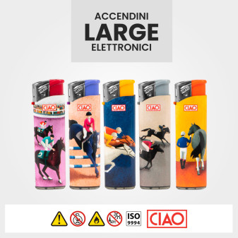 Accendini Maxi Elettronici Ciao Fantasia Ascot Box da 50