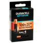 Immagine 1 - Duracell Optimum MX2400 Mini Stilo AAA Micro 1,5V Pile Alcaline - Confezione da 4 Batterie