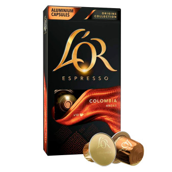 L'Or Caffè Espresso Colombia Andes Capsule Alluminio Intensità 8 Compatibili...