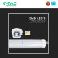 Immagine 8 - V-Tac VT-6076S Tubo LED Plafoniera Linkabile 18W Lampadina SMD Chip Samsung Impermeabile IP65 60cm - SKU 2162831 / 2162821