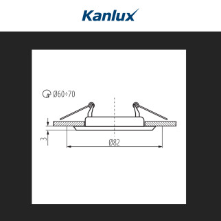 Acquista Kanlux ARGUS II CT-2114-C/M Portafaretto Rotondo da incasso