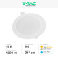 Immagine 5 - V-Tac VT-61012 Pannello LED Rotondo Slim 12W SMD da Incasso con Driver - SKU 7861 / 7862 / 7863