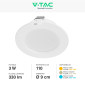 Immagine 5 - V-Tac VT-61003 Pannello LED Rotondo Slim 3W SMD da Incasso con Driver - SKU 7855 / 7856 / 7857 [TERMINATO]