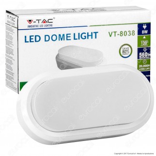 V-Tac VT-8038 Lampada da Muro LED 8W Colore Bianco IP54 - SKU 1311 /