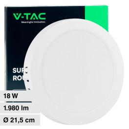VT-60018 Mini Pannello LED Rotondo 18W SMD da Parete V-Tac