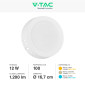 Immagine 5 - V-Tac VT-60012 Pannello LED Rotondo 12W SMD da Parete con Driver - SKU 7873 / 7874 / 7875