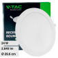 Immagine 1 - V-Tac VT-61024 Pannello LED Rotondo Slim 24W SMD da Incasso con Driver - SKU 7867 / 7868 / 7869