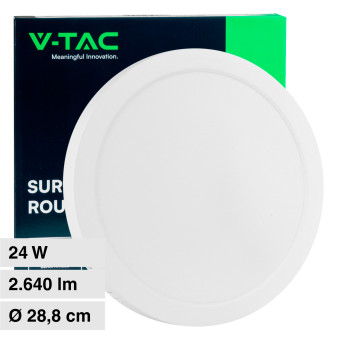 VT-60024 Mini Pannello LED Rotondo 24W SMD da Parete V-Tac