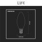 Immagine 5 - Life Lampadina LED E14 6,5W Candela ST35 Tortiglione Filament Vetro Milky - mod. 39.920113CM27