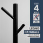 Immagine 5 - Appendiabiti da Terra Legno Naturale Alta Qualità Attaccapanni con 8 Ganci Struttura Modulare 2 Altezze Stabile Resistente