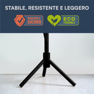 Appendiabiti da Terra Legno Naturale 8 Ganci 2 Altezze 3 Colori