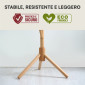 Immagine 14 - Appendiabiti da Terra Legno Naturale Alta Qualità Attaccapanni con 8 Ganci Struttura Modulare 2 Altezze Stabile Resistente