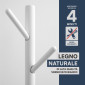 Immagine 19 - Appendiabiti da Terra Legno Naturale Alta Qualità Attaccapanni con 8 Ganci Struttura Modulare 2 Altezze Stabile Resistente