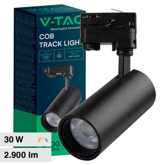 V-Tac VT-47030 Faretto LED da Binario Trifase 30W Track Light COB Luce 3in1...