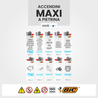 Bic Espositore Due Piani con Accendini Mini e Maxi Mare Fuori - Box da 100