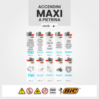 Bic Espositore Due Piani con Accendini Mini e Maxi Mare Fuori - Box da 100