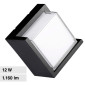 V-Tac VT-827 Lampada LED da Muro 12W Wall Light IP65 Applique Quadrata Colore Nero - SKU 218539 / 218540