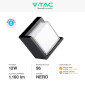 Immagine 4 - V-Tac VT-827 Lampada LED da Muro 12W Wall Light IP65 Applique Quadrata Colore Nero - SKU 218539 / 218540