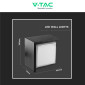 Immagine 8 - V-Tac VT-827 Lampada LED da Muro 12W Wall Light IP65 Applique Quadrata Colore Nero - SKU 218539 / 218540
