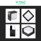 Immagine 10 - V-Tac VT-827 Lampada LED da Muro 12W Wall Light IP65 Applique Quadrata Colore Nero - SKU 218539 / 218540
