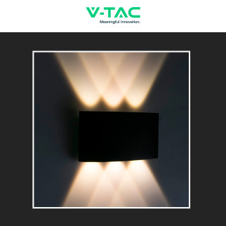 VT-846 Lampada LED da Muro 5W Nera con 6 LED SMD IP65 V-Tac