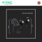 Immagine 5 - V-Tac VT-11031 2 Lampade LED COB da Giardino 2x1,2W IP65 da Interramento con Pannello Solare Colore Nero - SKU 20488