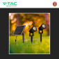 Immagine 6 - V-Tac VT-11031 2 Lampade LED COB da Giardino 2x1,2W IP65 da Interramento con Pannello Solare Colore Nero - SKU 20488