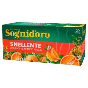 Sognid'oro Tisana Snellente con Fucus e Arancia Amara - Confezione da 20 Filtri