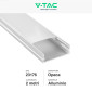 Immagine 2 - V-Tac VT-8204 Profilo Piatto Largo in Alluminio per Strisce LED a Superficie con Copertura Opaca Lunghezza 2 metri - SKU 23176