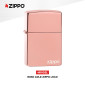 Immagine 2 - Zippo Accendino a Benzina Ricaricabile ed Antivento con Fantasia Rose Gold Zippo Logo - mod. 49190ZL