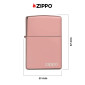 Immagine 4 - Zippo Accendino a Benzina Ricaricabile ed Antivento con Fantasia Rose Gold Zippo Logo - mod. 49190ZL