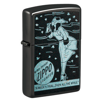 Zippo Accendino a Benzina Ricaricabile ed Antivento con Fantasia Windy - mod....