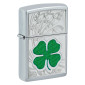 Immagine 1 - Zippo Accendino a Benzina Ricaricabile ed Antivento con Fantasia Clover - mod. 24699