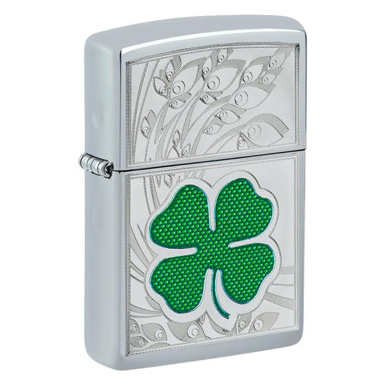 Accendino Zippo mod. 24699 Clover Ricaricabile Antivento Accendino Zippo mod. 24699 Clover Ricaricabile Antivento