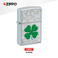 Immagine 2 - Zippo Accendino a Benzina Ricaricabile ed Antivento con Fantasia Clover - mod. 24699