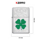 Immagine 4 - Zippo Accendino a Benzina Ricaricabile ed Antivento con Fantasia Clover - mod. 24699